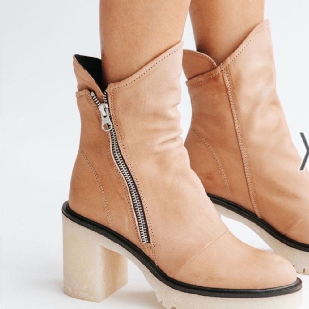 Free People Tan Ankle Boots